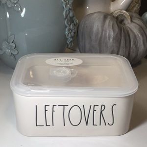 Rae Dunn LEFTOVERS Ceramic Bowl with Venting Lid